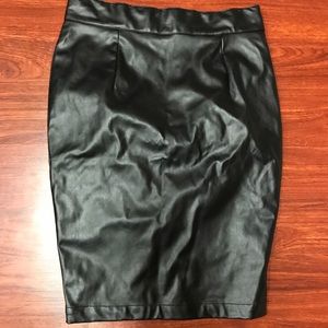 New! Naked Wardrobe Pleather Pencil Skirt